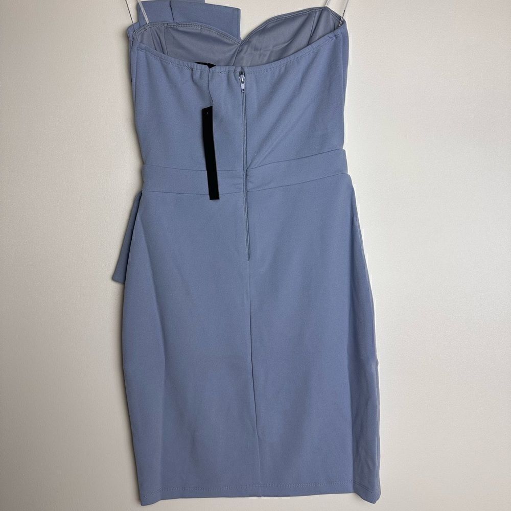Sky blue tube top mini dress - Picture 8 of 8